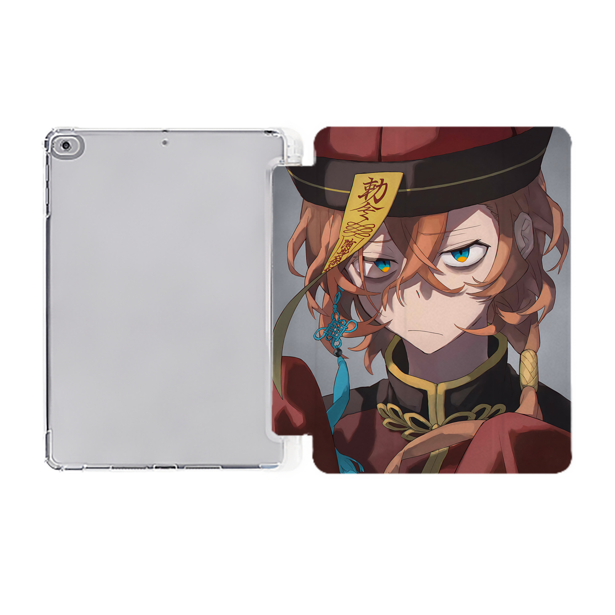 （画像用） 文豪ストレイドッグス Bungo Stray Dogs IPad ケース ペン収納付き 三つ折りスタンド PUレザー×シリコン 対応機種9.5/10.5/10.9インチ